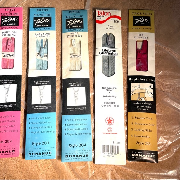 8 Vintage Talon Skirt Dress Blouse Trouser Zippers - Picture 3 of 10